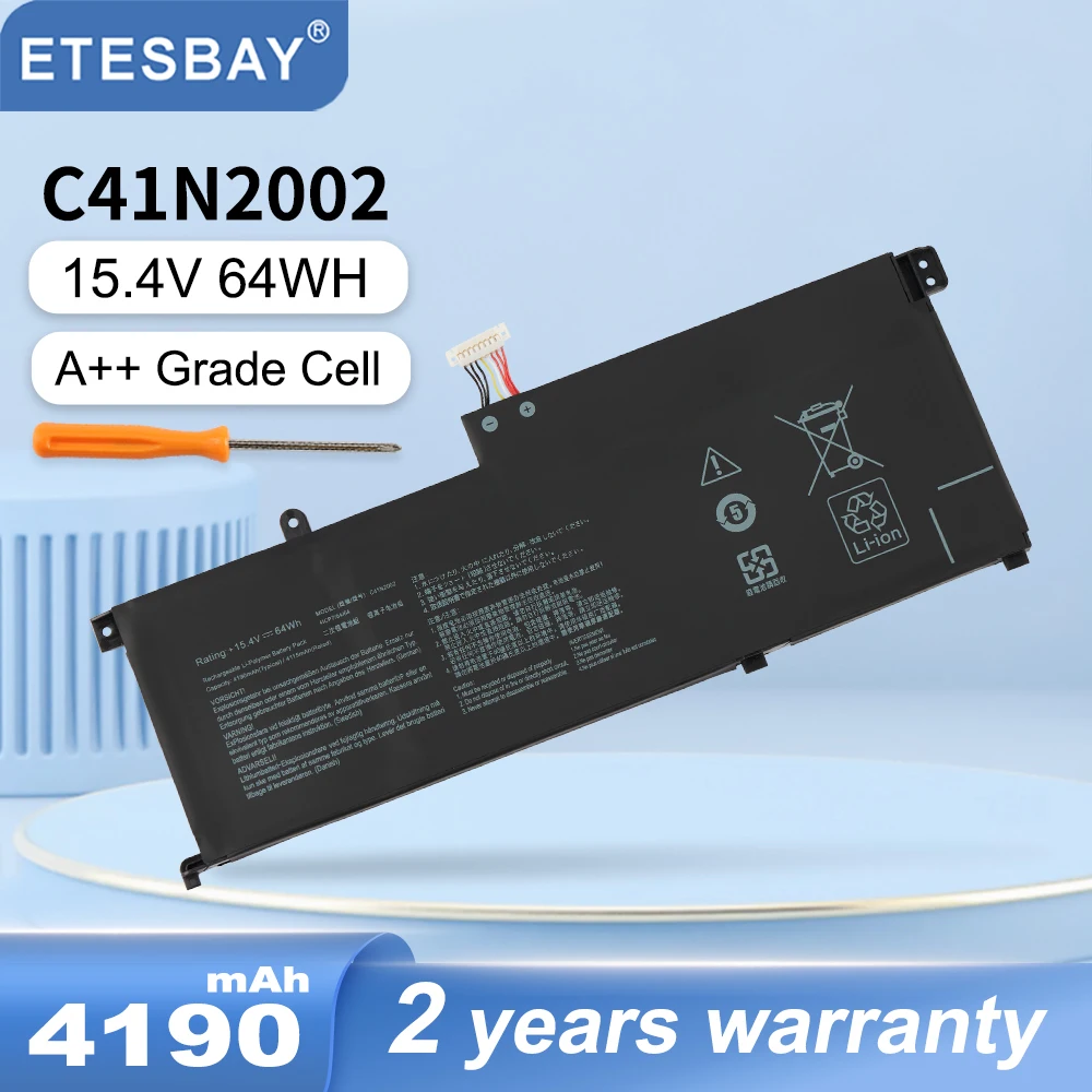 

ETESBAY C41N2002 Laptop Battery For Asus ZenBook Pro 15 UX535 UX535L UX535LH UX535LI UX535LH-BH74 UX535LH-BN002T 4ICP7/54/64