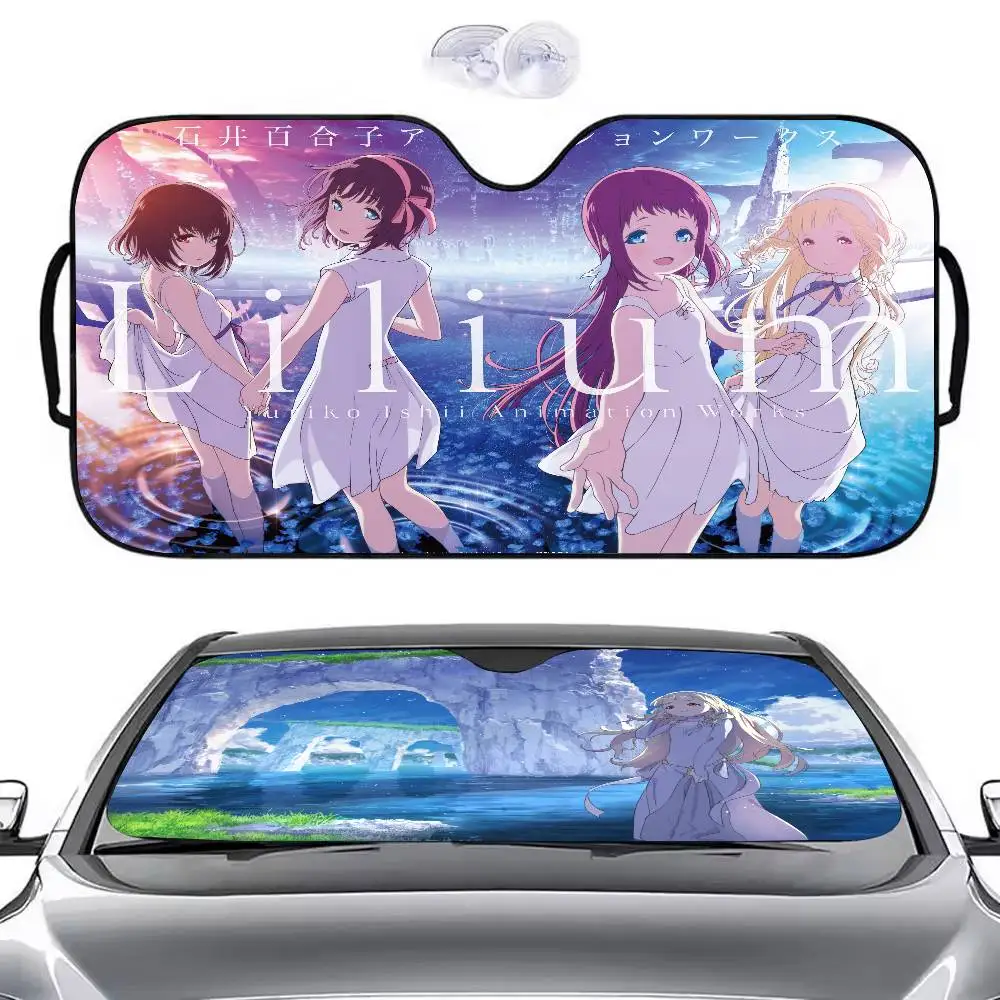 

ANIME Maquia When the Promised Flower Blooms Car SunShade Parasol Car Windshield Sun Shade UV Protection and Interior Cooler