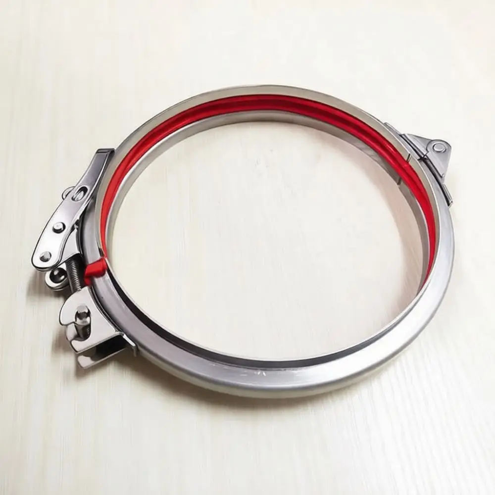 Stainless Steel Galvanized Duct Clamping Device Adjustable Industrial Ventilation Pipe Connector Strong Hose Fixing Hardware