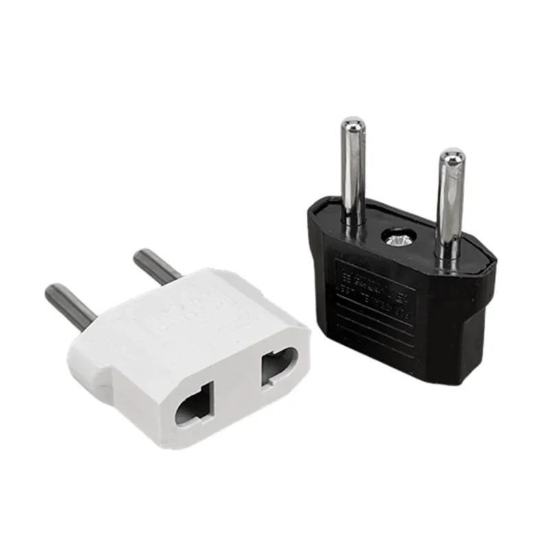 4.0/4.8mm EU Plug Adapter 2 Pin to EU 2 Round Pin Plug Socket Input AC 110V-250V 10A Travel Plug Converter Power Adapters 220V