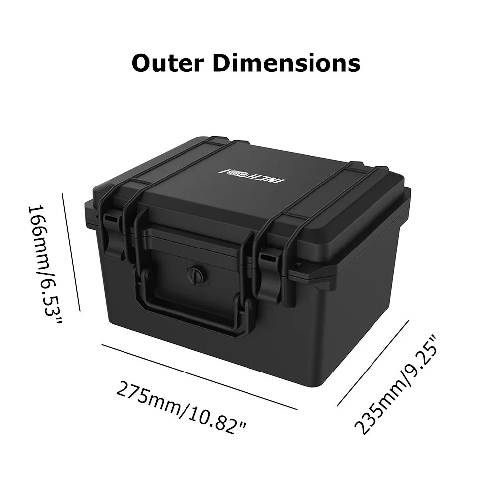 Tool Case Internal 249x189x155mm IP67 Waterproof Tool Box With Foam Plastic Hard Case For Drone Camera Protective Case Toolbox