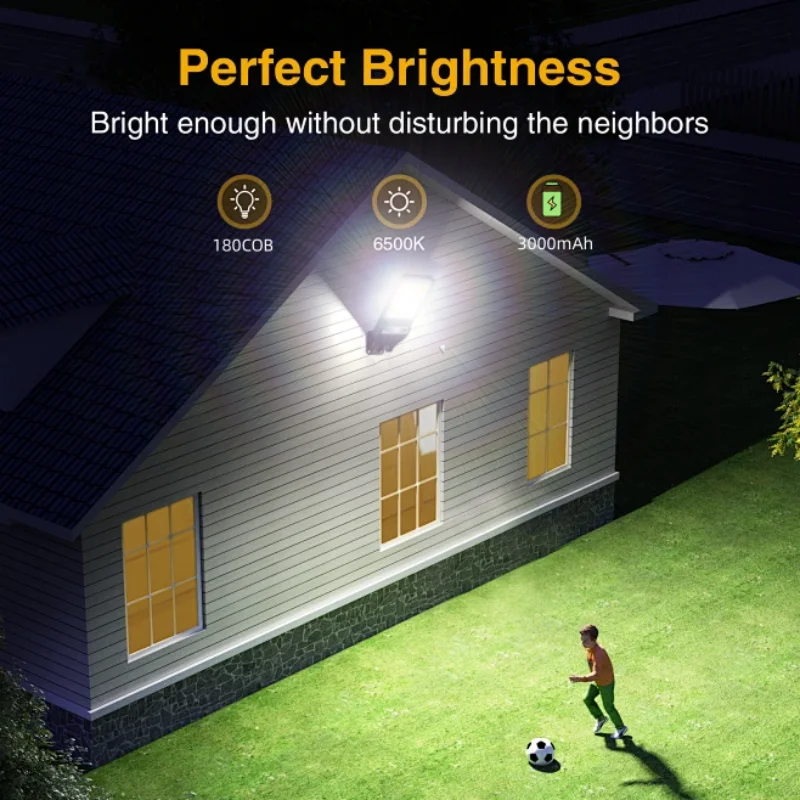 350000LM Outdoor Solar Lights Motion Sensor Solar 3 Modes Waterproof Security Wall Lighting for Patio Garden Door Street Light