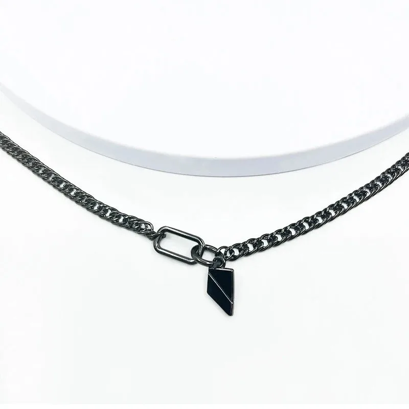 Game Love And Deepspace Pendant Necklace Cosplay Rafayel Unisex Metal Leaf Necklace Punk Sports Chain Jewelry Accessories Gift