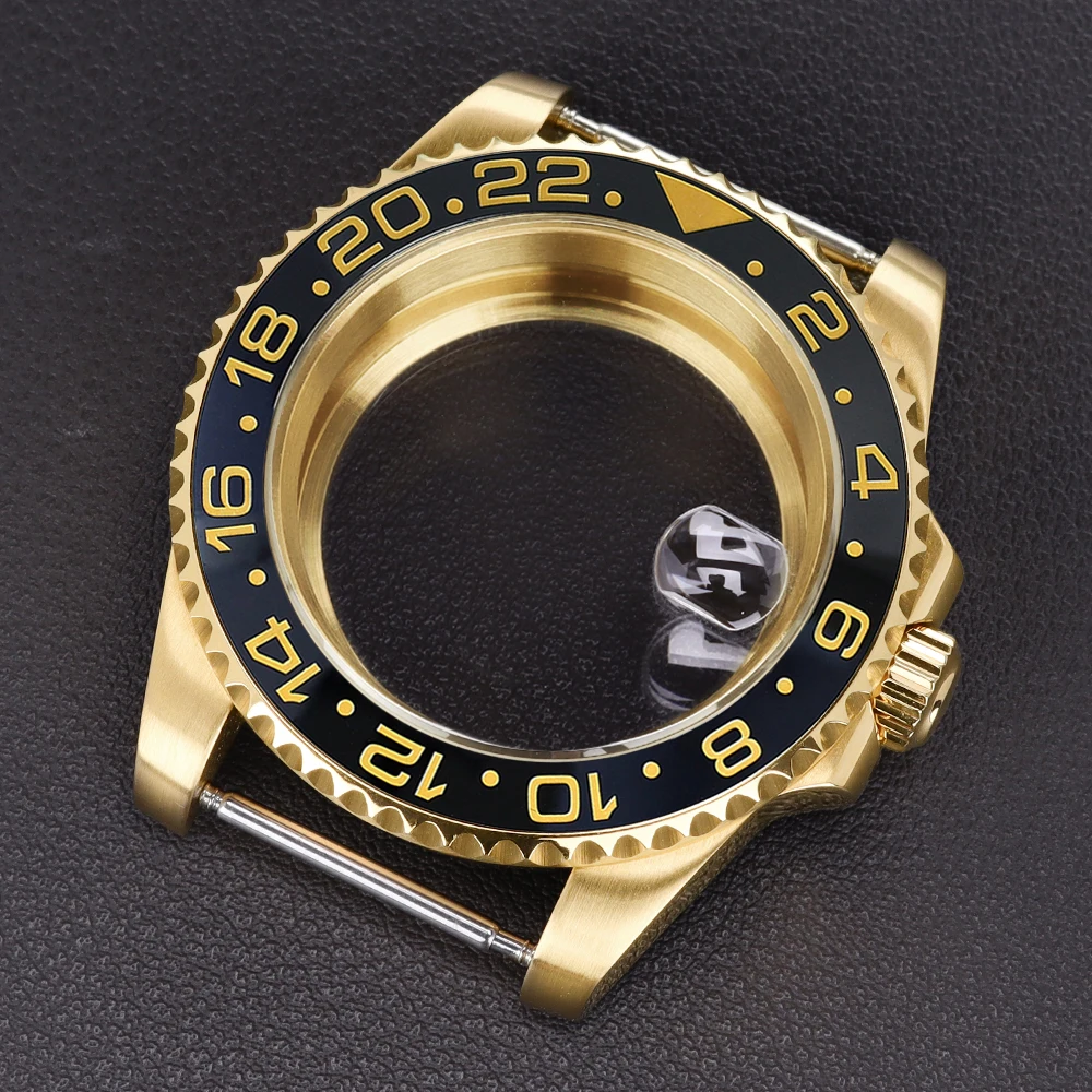 

40mm Diver Watch Case Sapphire Glass For SUB GMT NH35 NH36 NH34/38 Miyota 8215 Eta2824 Movement Uni-directional 120 Clicks Bezel