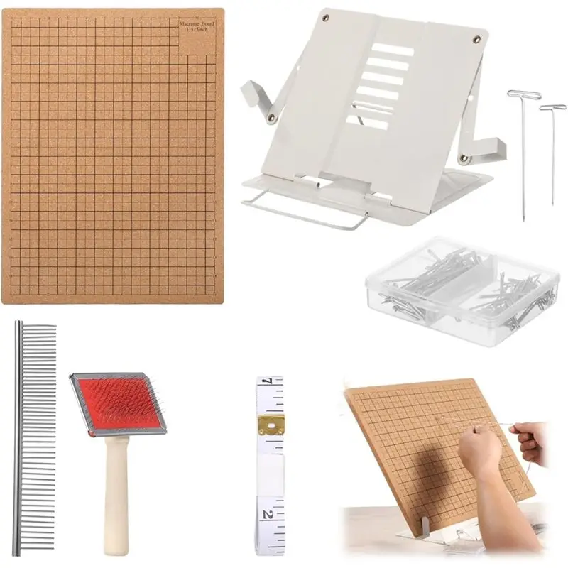 

Набор для изготовления браслетов ABIY (106 предметов), включает в себя булавки-Т, двусторонние сетки и инструменты для плетения и создания шнуров.