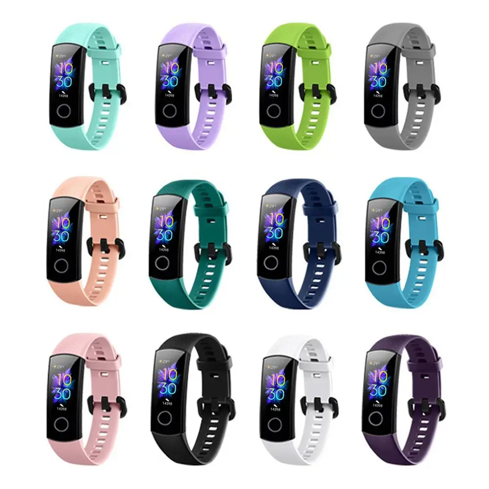 Silicone Wrist Strap For Honor Band 4 5 Smart Accessories Replacement Wristbands Strap For Honor Band 5 Bracelet Sport Bands