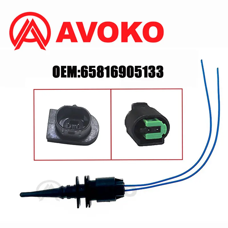 Ambient Outside Air Temperature Sensor With Connector Plug For BMW 1 6 7 Series E39 E46 X3 X5 X6 Z4 Z8 MINI R50 R53 R56 R55