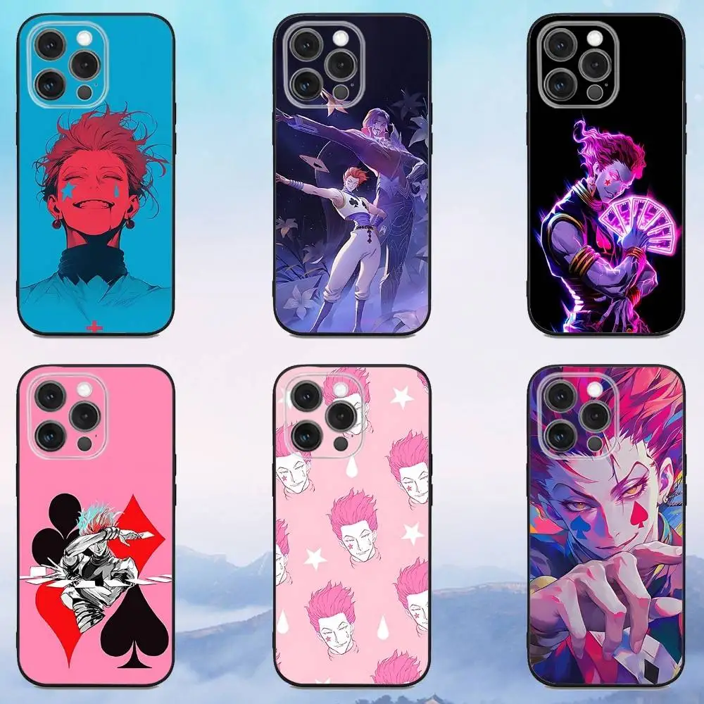 

H-Hunter Anime H-Hisoka Phone Case For iPhone 16e,16,15,14,13,12,11,Pro,X,XS,Max,XR,Plus,Mini Soft Black Cover