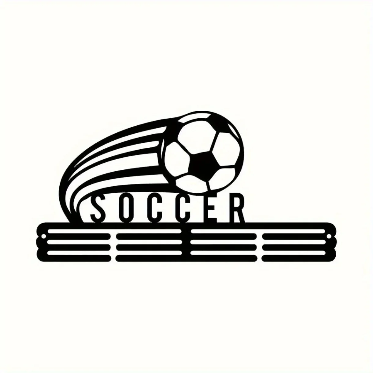 CIFBUY Wrought Iron Soccer Medal Display Holder Wall Decor Sports Award Showcase Trophy Organizer for Team Gifts Modern