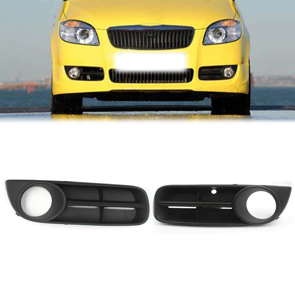 Lewy prawy przedni zderzak Kratka Grill Światła przeciwmgielne Otwór Osłona lampy Do Skody Fabia MK2/Roomster 2007 2008 2009 2010 2010 5J 0853665