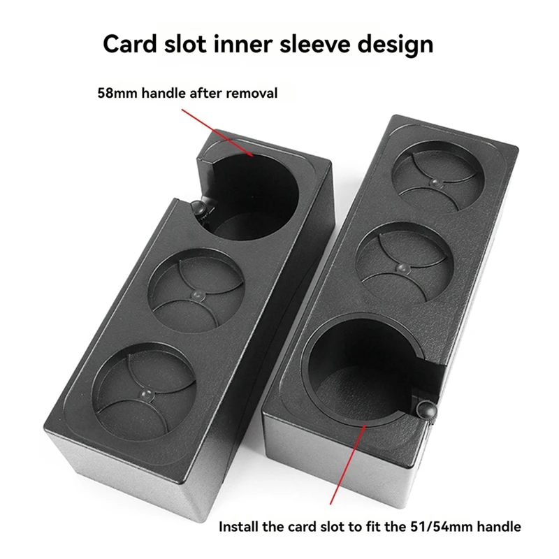 Espresso Machine Powder Holder, Coffee Storage Holder, Handle Support Stand, Espresso Machine Accessories Black-A57M
