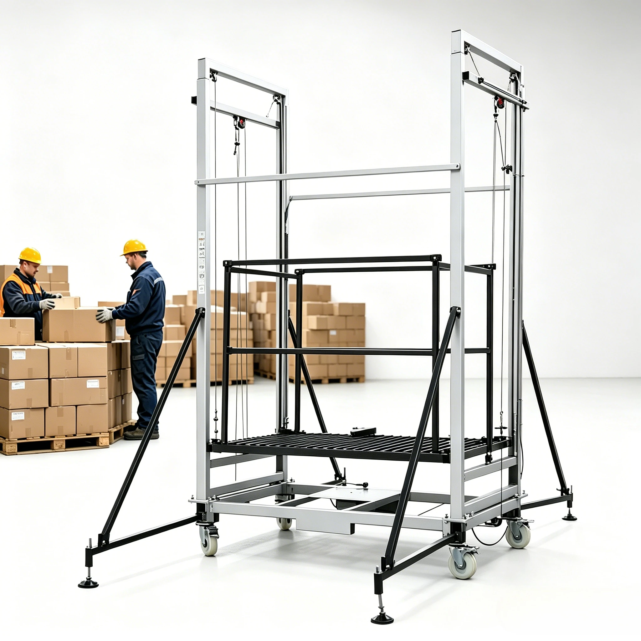 

Customized 2m 8m 12m 500kg Electric Lifting Scaffolding Aerial Working Platform Electric Scaffolding with CE Indoor Decoration