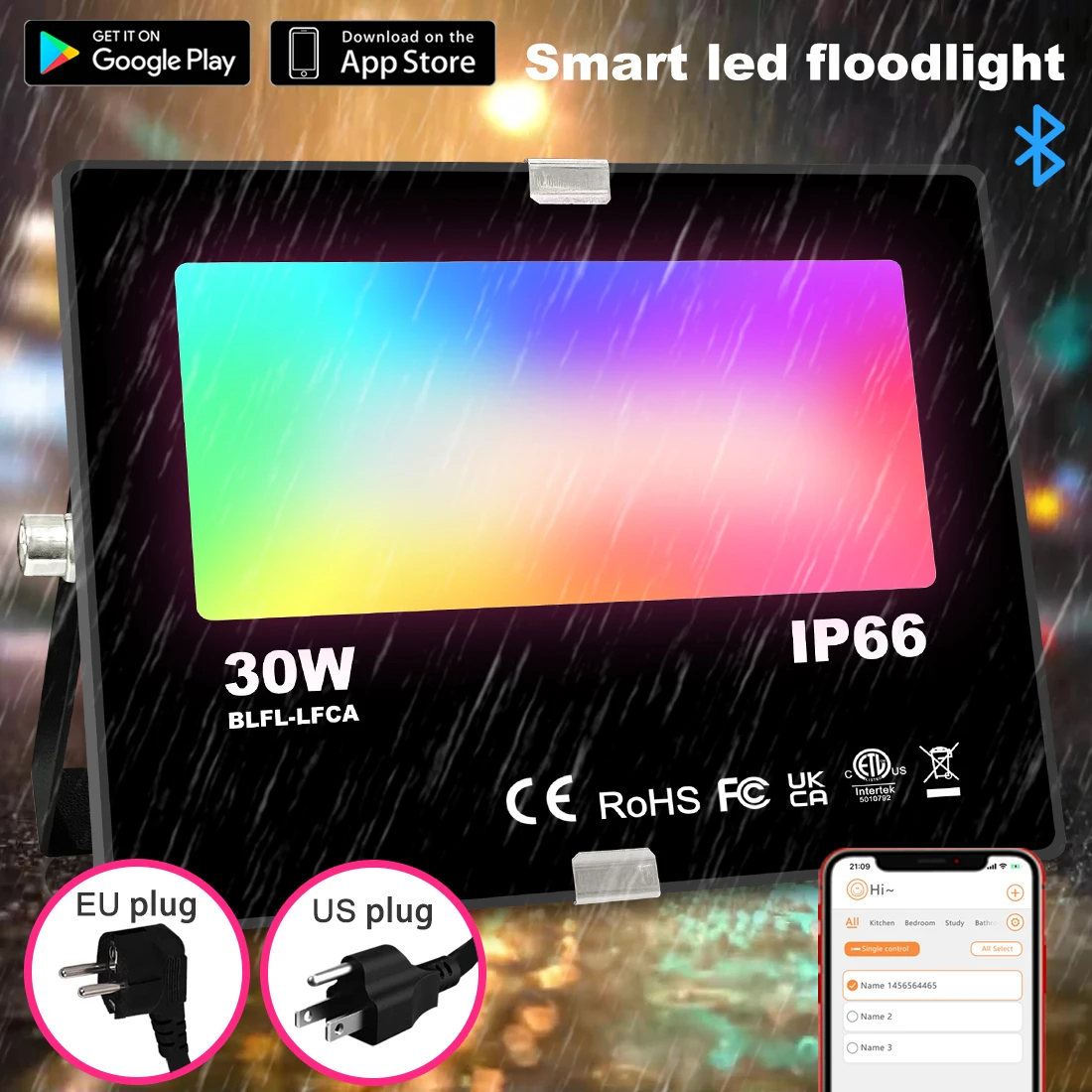 

Outdoor Lighting Foco Led Flood Light Spotlight Exterior Garden Street Lamp Reflector Projector RGB Floodlight Water Proof Patio