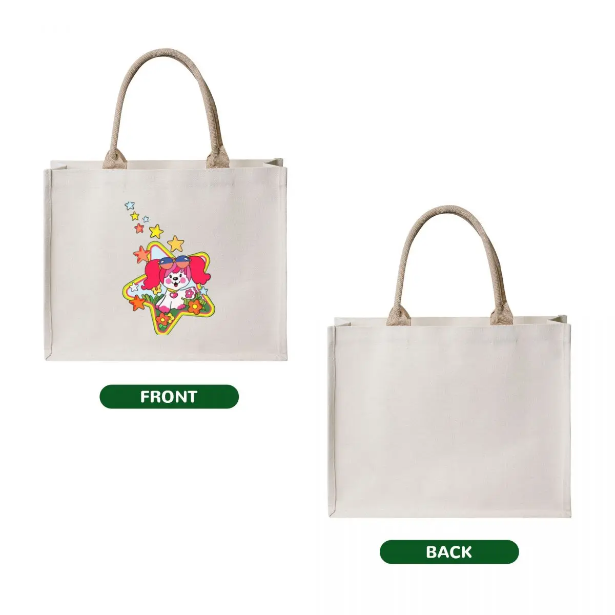 Poochie - Retro 80s Pink Dog Tote Bag shopper bags for women personalized tote large size bags eco pack