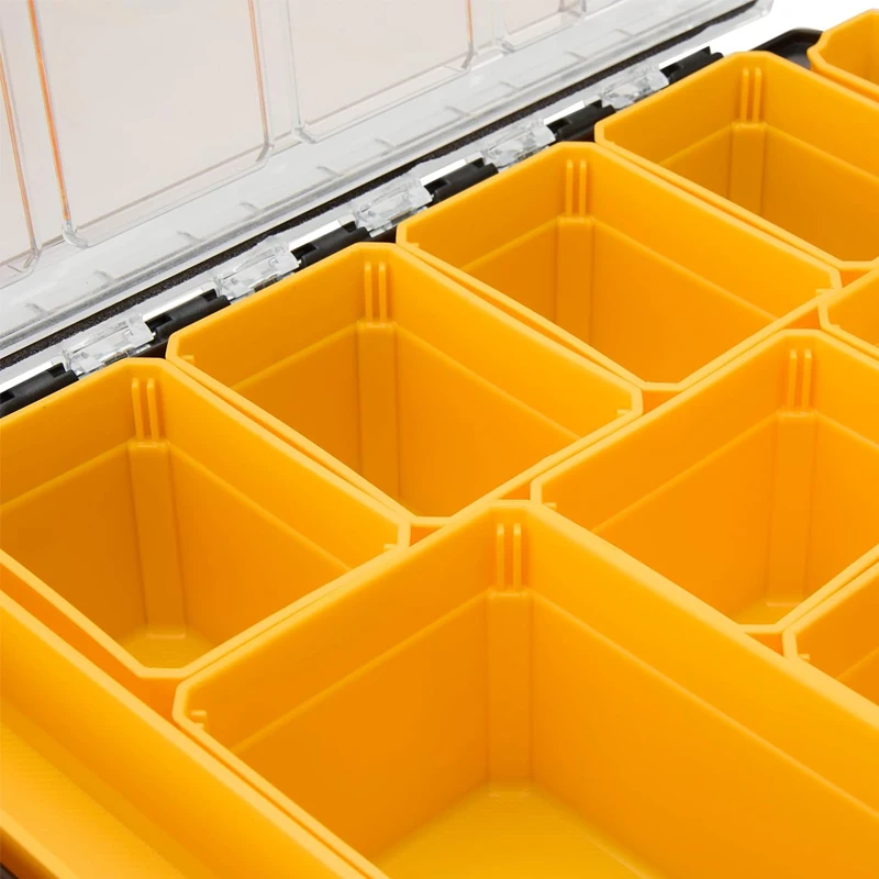 DEWALT ‎DWST82968 TSTAK IP54 Organiser Waterproof Dustproof Portable Stackable Transparent Tool Accessory Storage Box