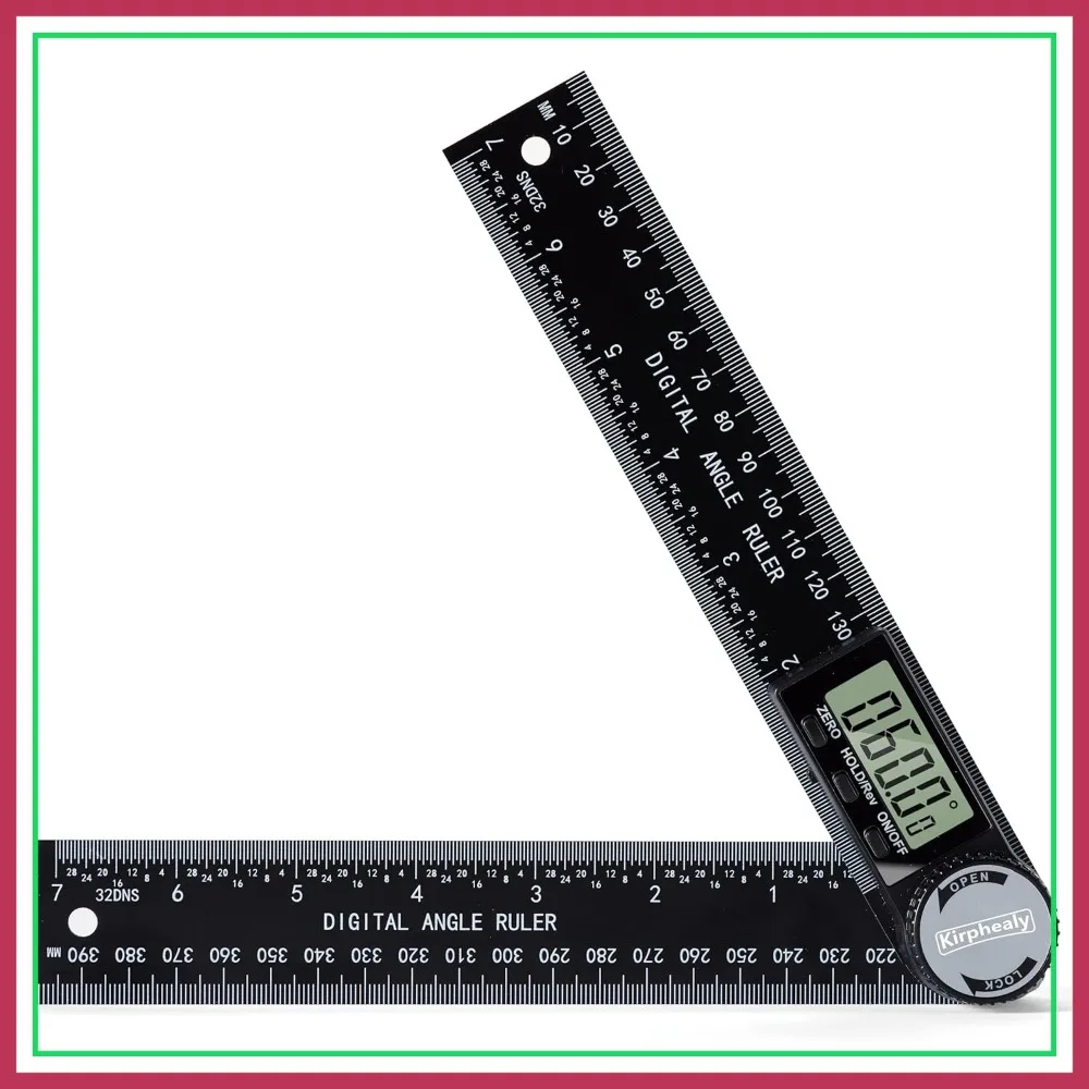 

Digital Angle Finder Protractor, 7 inch 200mm, 360° Angle Gauge, Quick Display for Woodworking Construction
