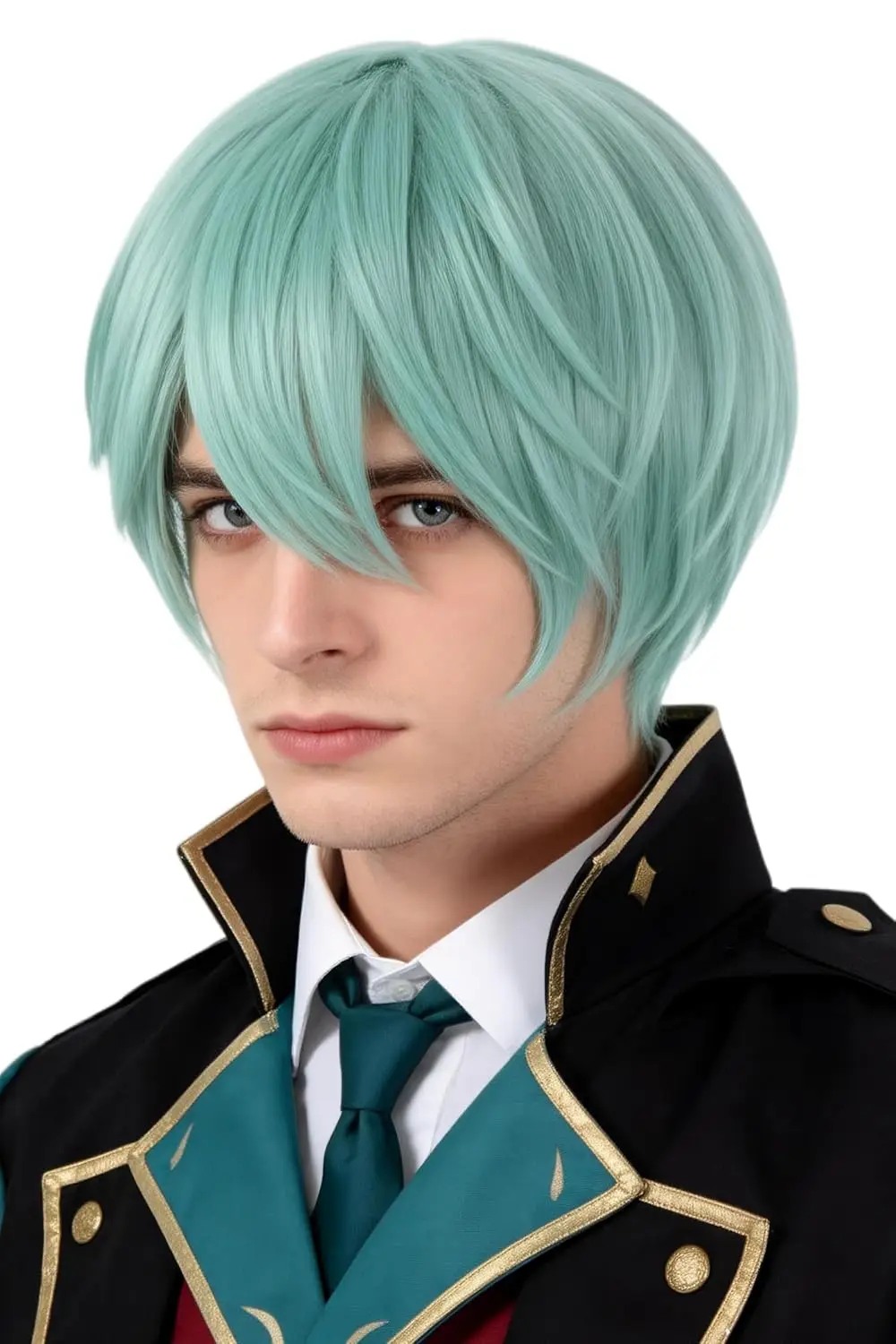 

Anime Cosplay Wigs Light Green Short Wigs for Halloween Party Costume Wigs