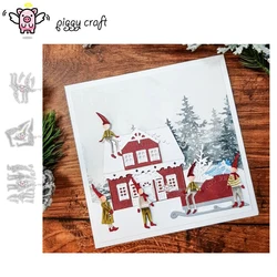 Piggy Craft metalowe matryce do wycinania matryce do wycinania Mr. Christmas Decoration Scrapbook papier rzemiosło nóż forma ostrze dziurkacz szablony matryce