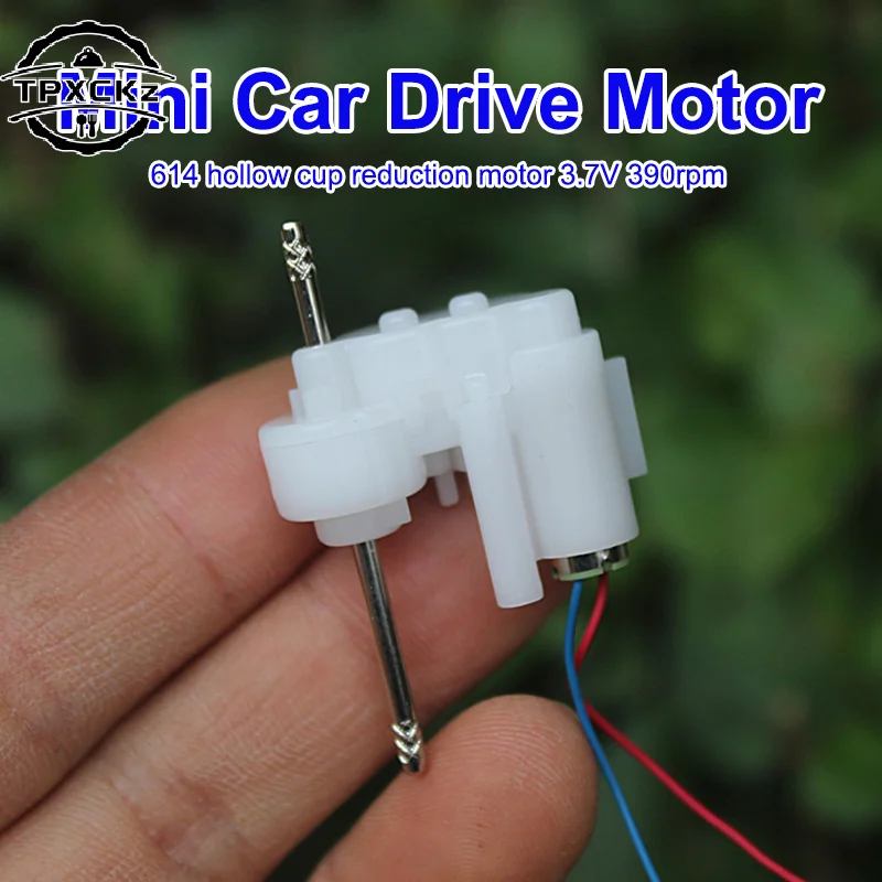 Mini 614 Coreless Gear Motor DC 1.5V-5V 3V 3.7V 390RPM Dual Shaft Micro Coreless Gearbox Gear Reducer Motor DIY Hobby Toy Car
