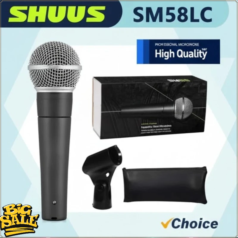 

2026 HOT SM58LC SM58S Metal Wired Microphone Dynamic Cardioid SM 58 Mic For Karaoke Singing Live Vocals Performance Stage