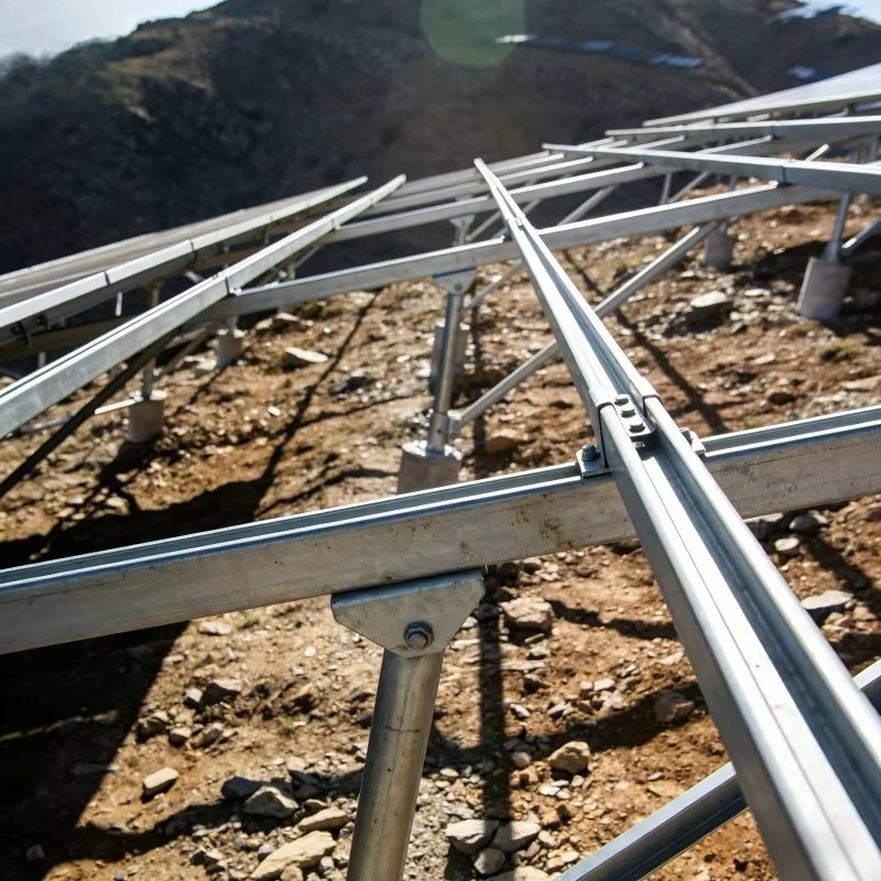 Hot-dip galvanized steel solar ground roof installation U-rail structure, which can withstand 60M/s wind load