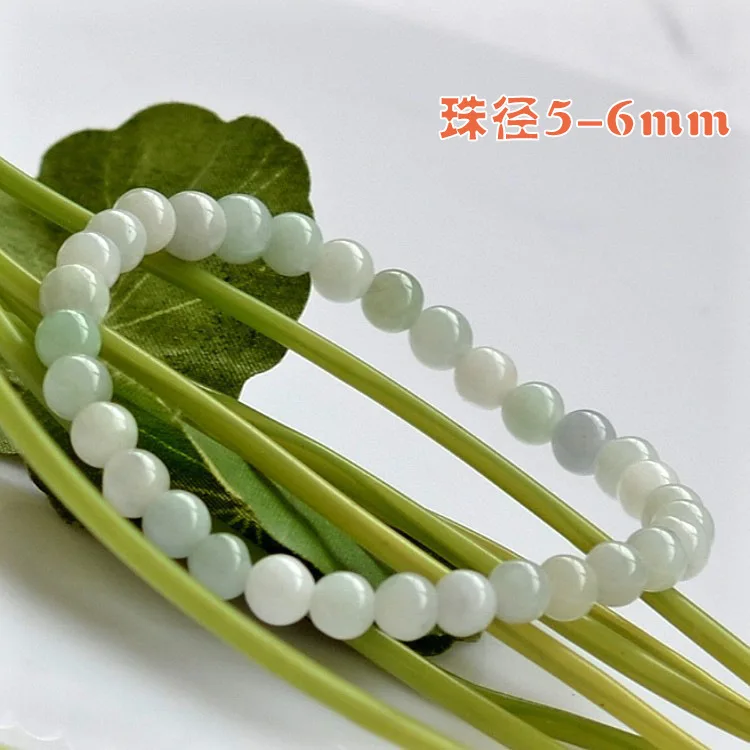 Naturalny birmański zielonego jadeitu bransoletka 6/8/10MM koraliki Temperament biżuteria kamień szlachetny akcesoria prezenty hurtownie bransoletka Drop Shipping — zdjęcie 5