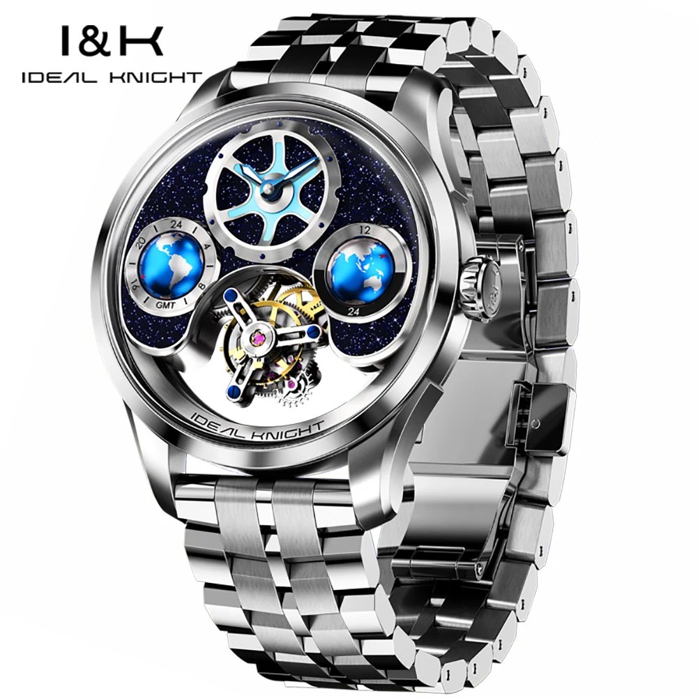 IDEAL KNIGHT Real Tourbillon Watches Men Original High-end Luxury Automatic Mechanical Watches Limited Edition Wristwatches 6805