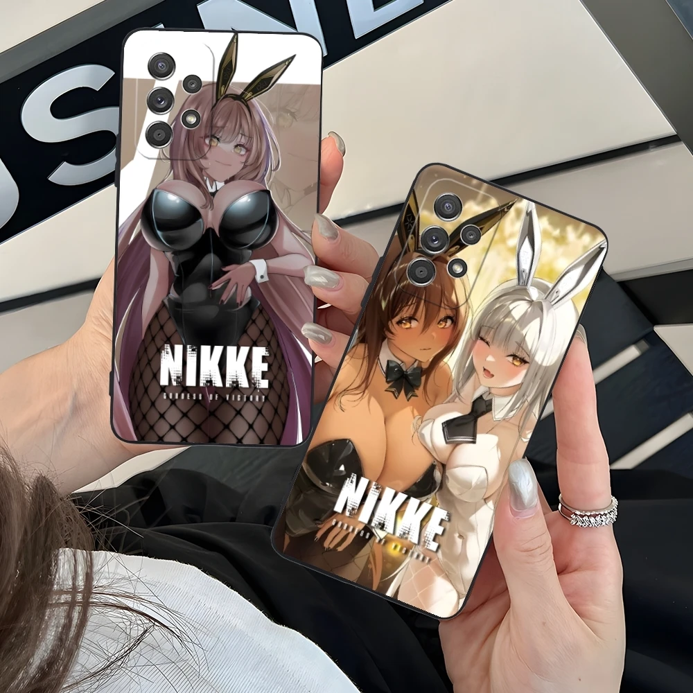 Goddess NIKKE Noir Mobile Cell Phone Case for Samsung Galaxy A91 73 71 70 54 53 52 34 24 23 21 S 5G Black Soft Phone Cover Shell