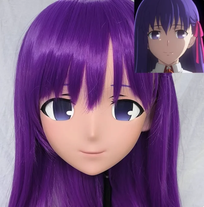 

(GLA010) Настроить персонаж Crossdress Женщина/Девушка Смола Половина/Полная голова с замком Косплей Японское аниме Ролевая маска кигуруми