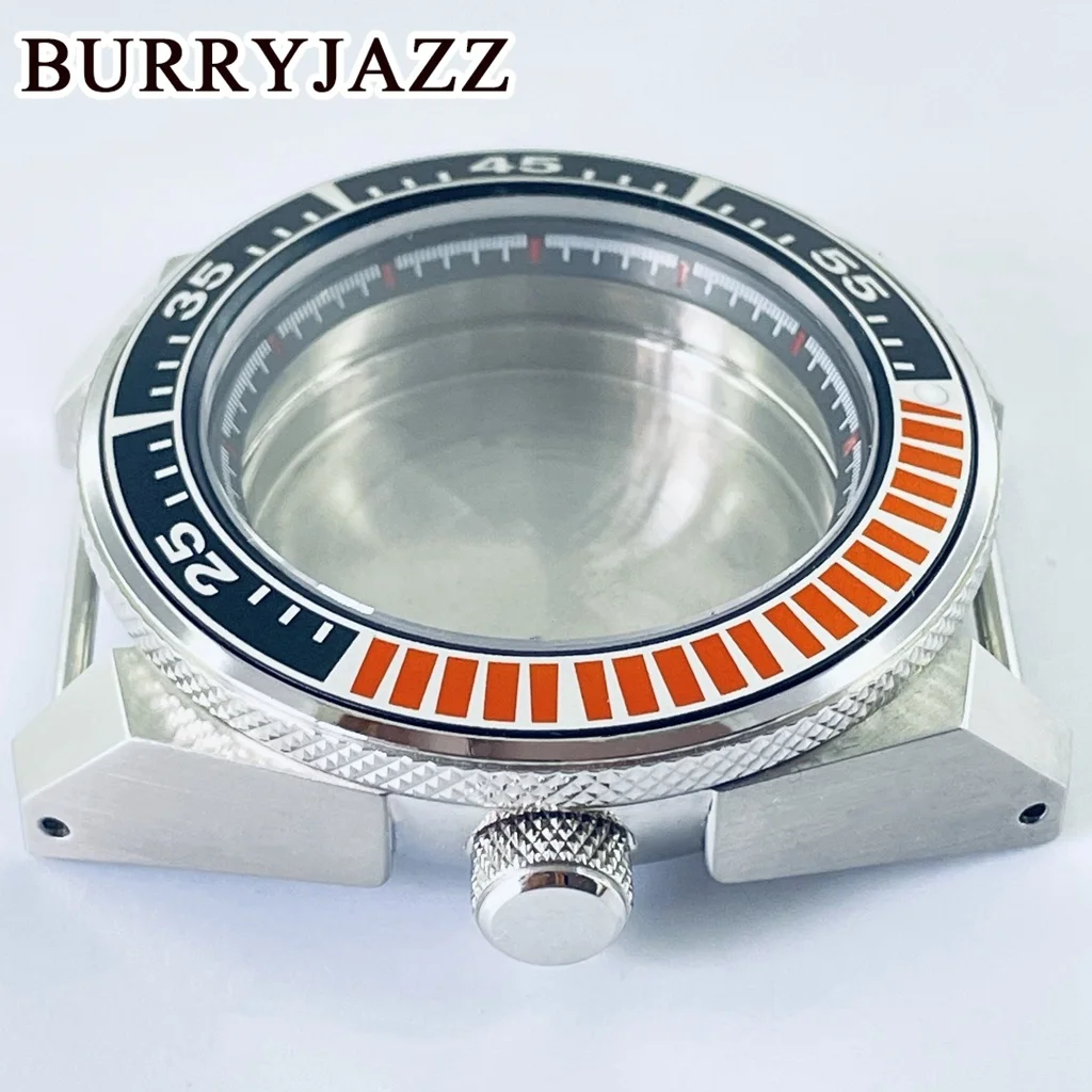 BURRYJAZZ Silver 43mm NH35 NH36 NH34 NH38 NH70 NH72 Diving Watch Modified Samurai Case Ceramic Bezel  Waterproof Sapphire Glass