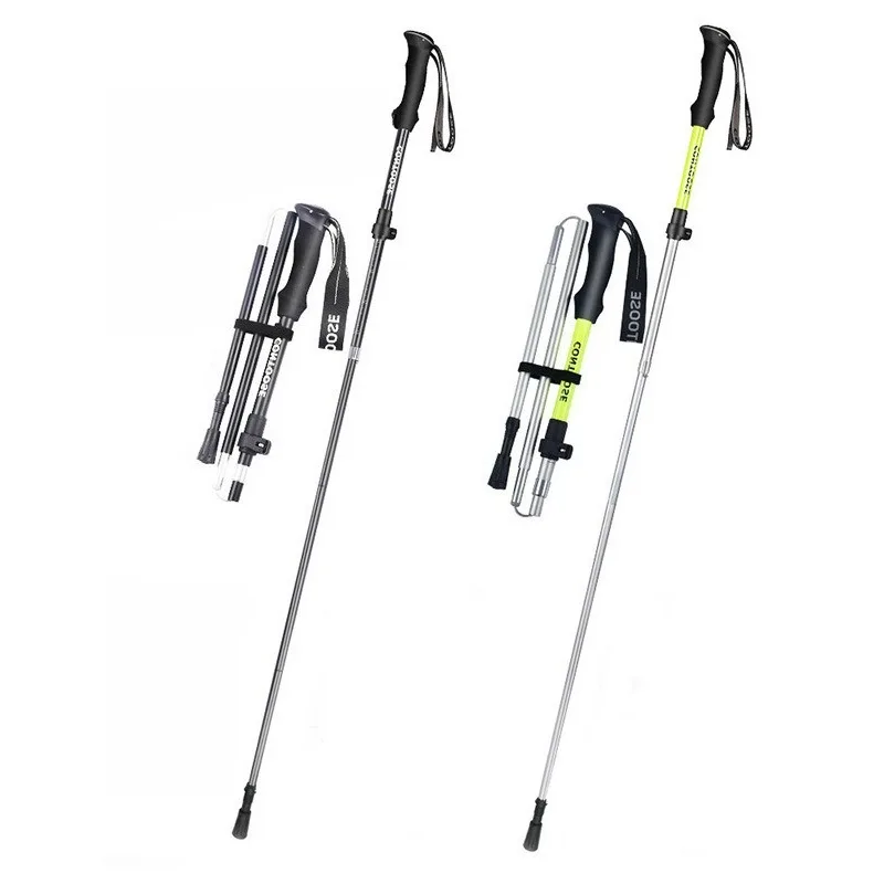 

Outdoor Professional Aluminium Alloy Folding Hiking Poles Non-slip Crutches Hiking Sticks Canes Walking Stick Hiking Poles