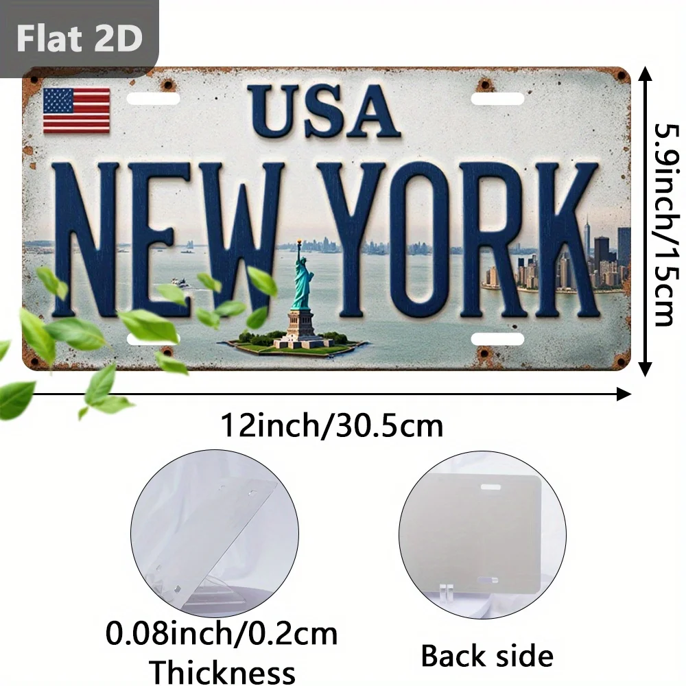 Vintage New York Tin Sign 12