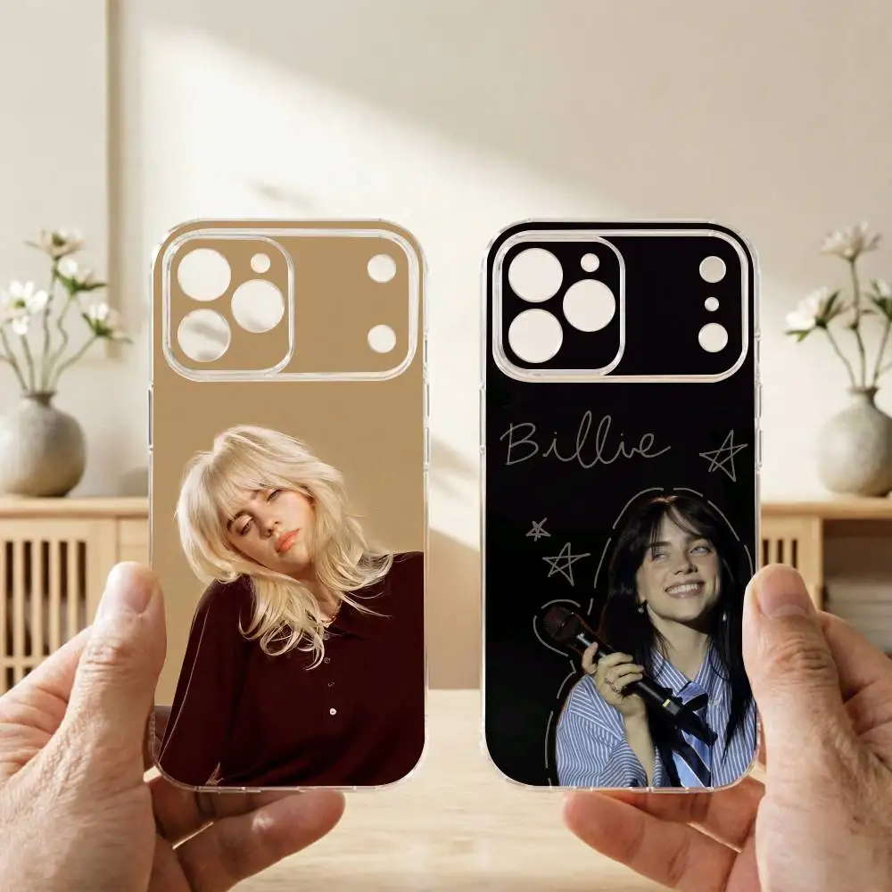 R-Rapper B-Billie E-Eilish Phone Case For iPhone 17 16 15 14 13 12 11 Mini Pro Max Plus Transparent Cover Gift