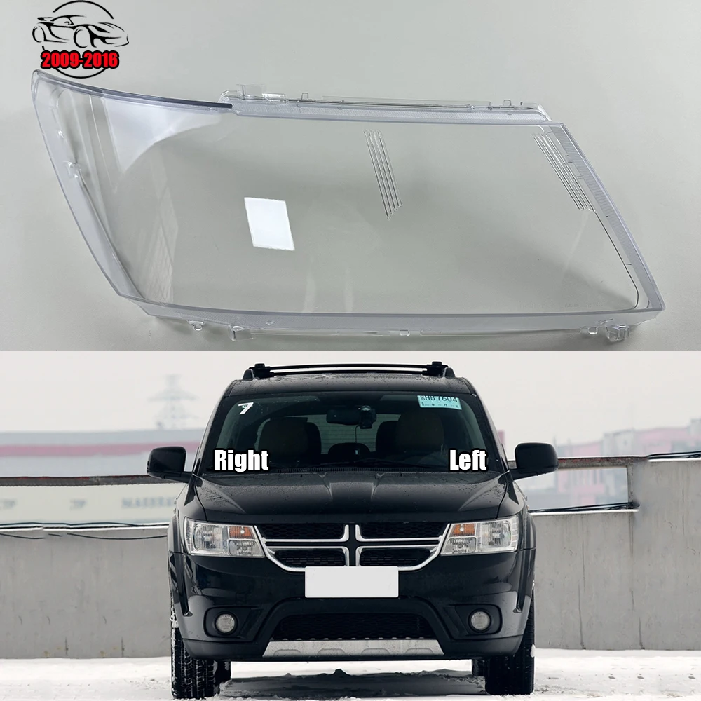 Tampa do farol para Dodge Journey, abajur transparente, farol Shell, lente de acrílico, 2009, 2010, 2011, 2012, 2013, 2014, 2015, 2016