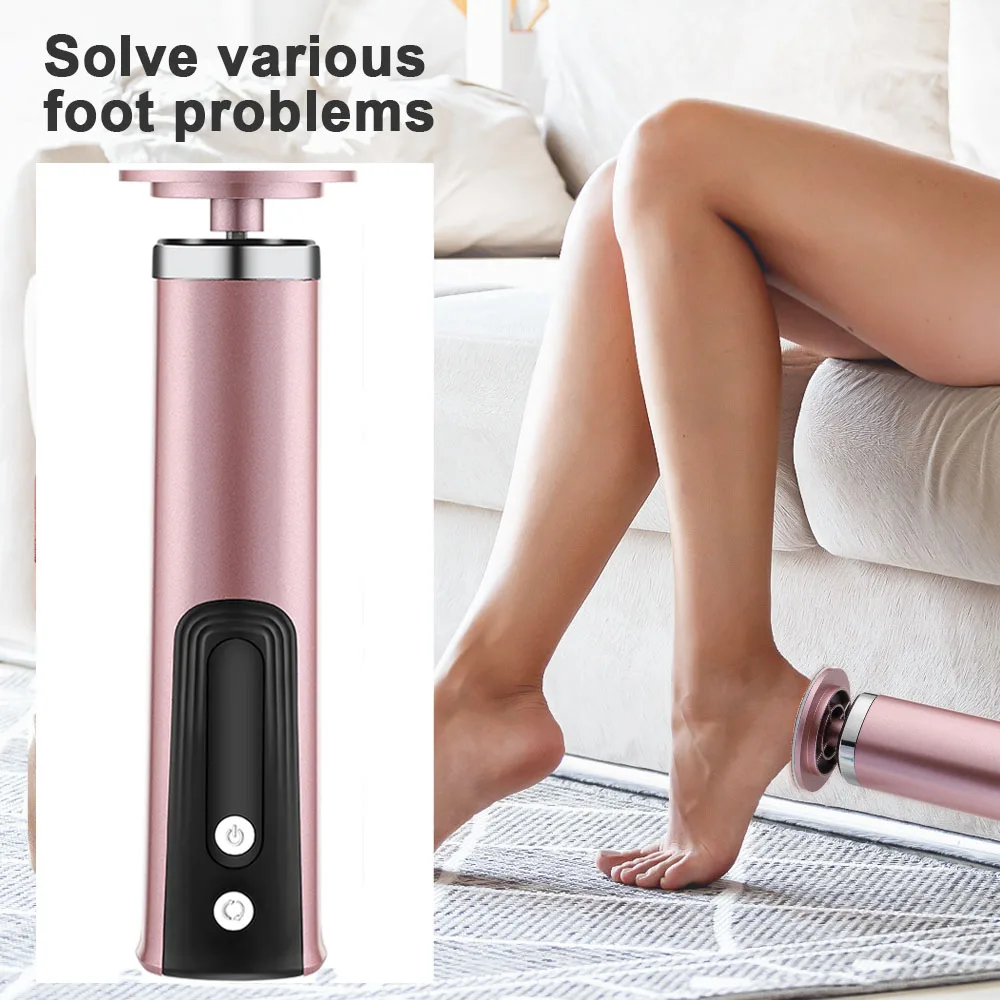 Bezprzewodowy elektryczny pilnik do stóp z wymiennymi wkładami ściernymi, ładowany.