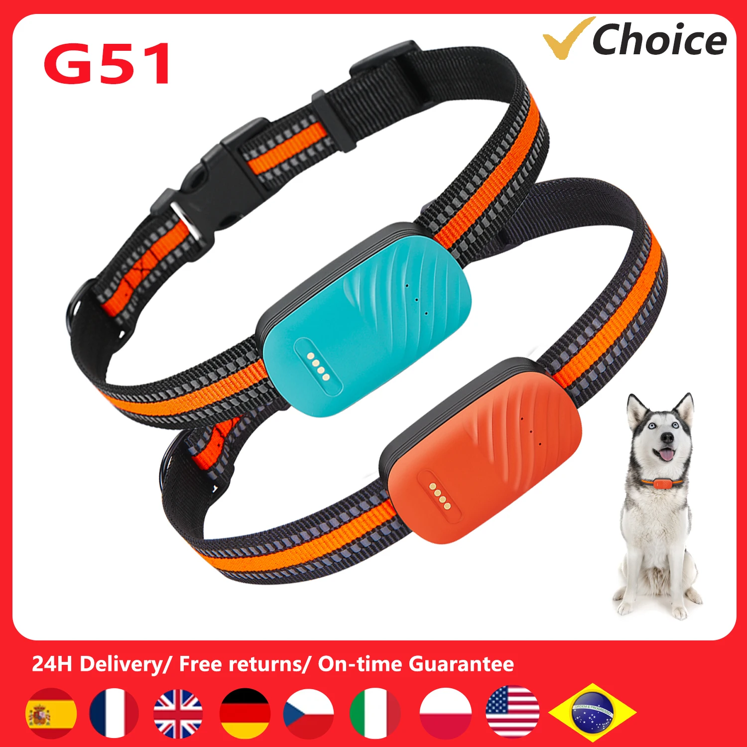 Pet Tracker GPS Electronic Fence Dog Cat Collar Lost Prevention 90-Day Trajectory Storage Guard Durable Collar P67 Pet Safety