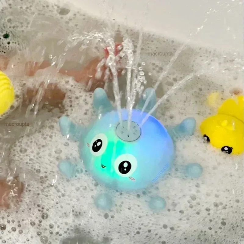 Electric Whale Baby Bath Toy, Spray Water Bath Ball with LED Light Music, Kids Shower Bathtub Playing Toy