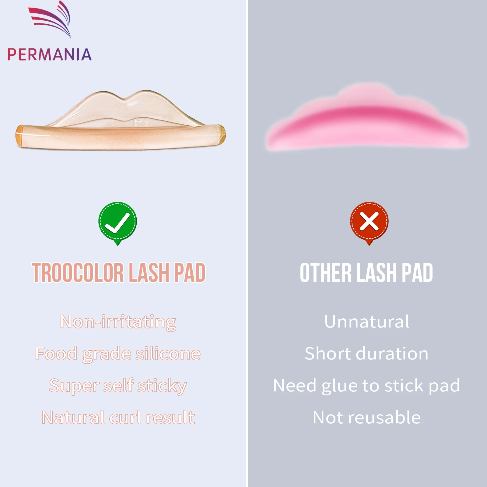 PERMANIA 8Pc C Curl Silicone Cílios Perm Pads Cílios Pegajosos Vara Escudo Levantamento 3D Cílios Modelador Acessórios Ferramentas de Maquiagem