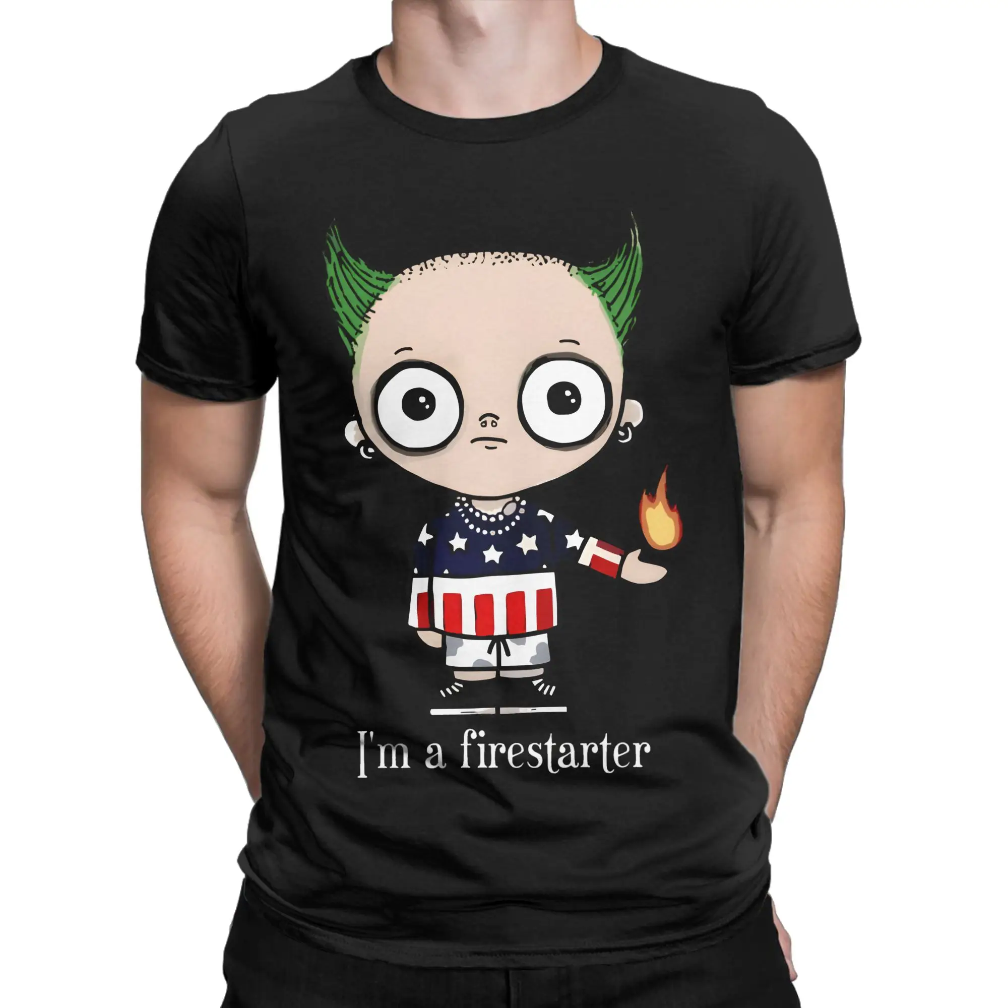 Firestarter The Prodigy  T Shirt  Harajuku T Shirts Short Sleeves Funny Tshirt Summer Pure Cotton O Neck 4XL 5XL 6XL Tees