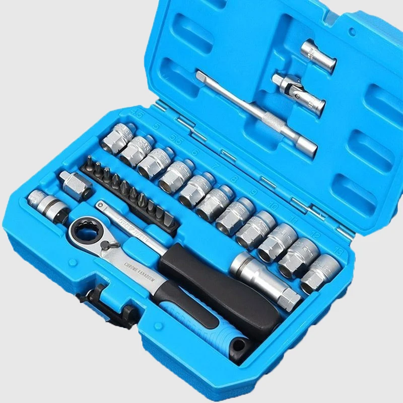 

12 Point Socket Bit Ratchet Socket Bidirectional Wrench Tools Set Extension Rod Joint Tool Set Automotive Mechanical Workshop