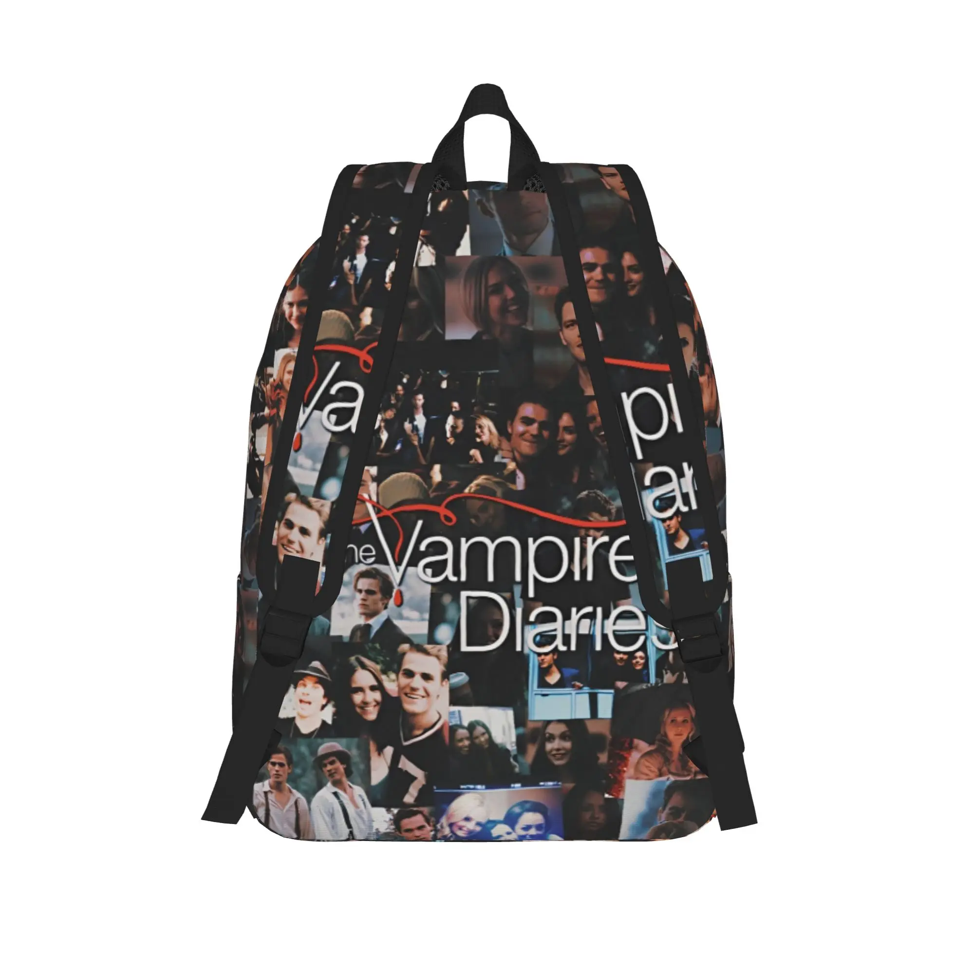 The Vampire Diaries Collage Classical Backpack Sports High School Hiking Travel TV Series Daypack Men Women College Canvas Bags