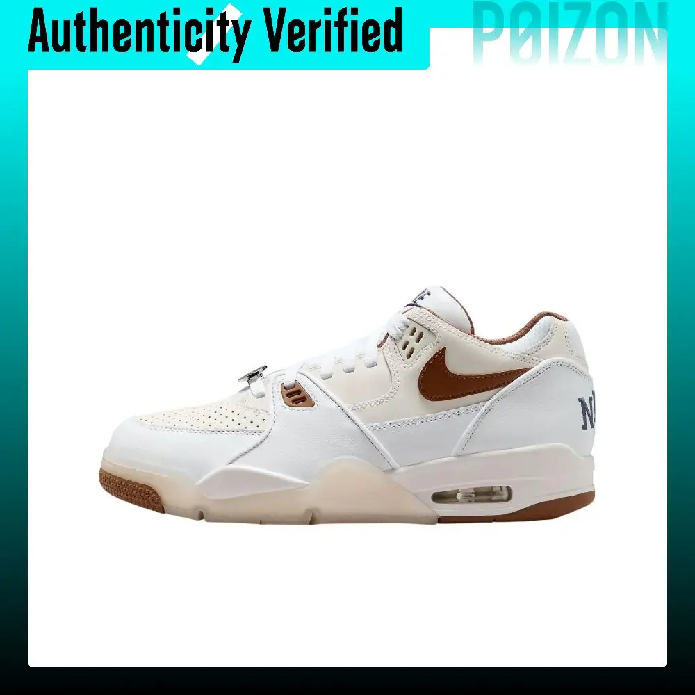 Nike Air Flight 89 Low top Basketball Shoes Unisex White Brown IB8866-121