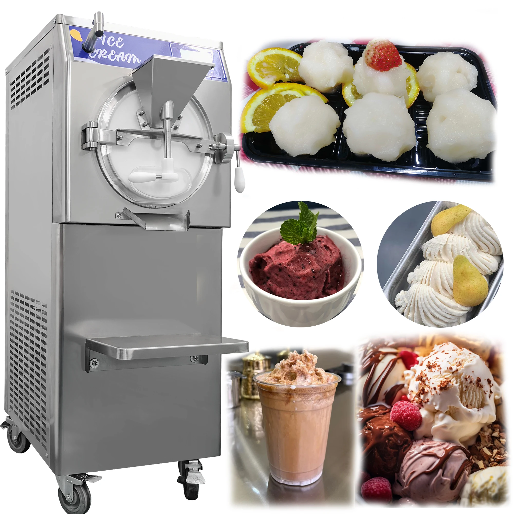 Mvckyi 5 Mode Commercial Hard Ice Cream Machine For Gelato/Italian Ice/Sorbet/Slush/Hard ice cream Making Machine Customizable