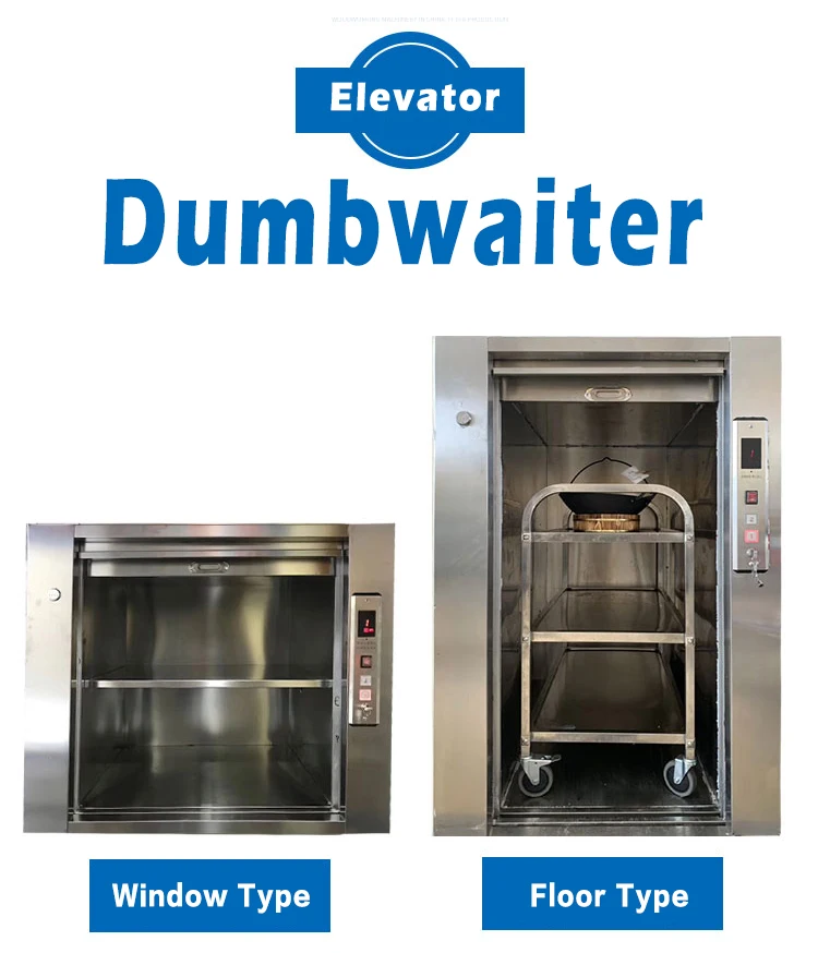 Electric 2 Stops 150Kg Library  Kitchen Food Elevator Lift Dumbwaiter