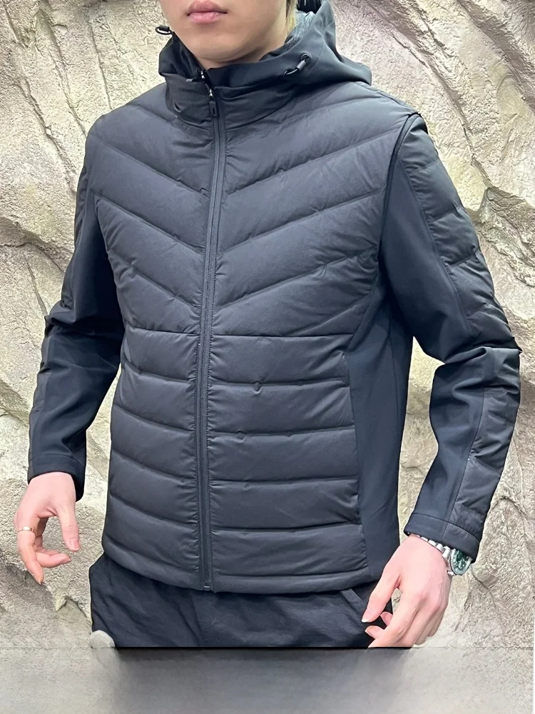 

Light Warm Men's down Soft ell Vest Jaet Autumn Winter Spring Season Crossbody Comfortable Wear Nylon Polyester Fiber