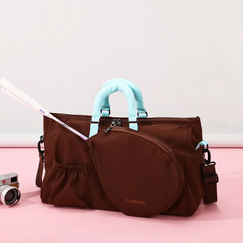 

36-55L Badminton Tennis Racket Bag Women Fitness Bag Wet and Dry Separation Handheld Crossbody Single-Shoulder Travel Bag
