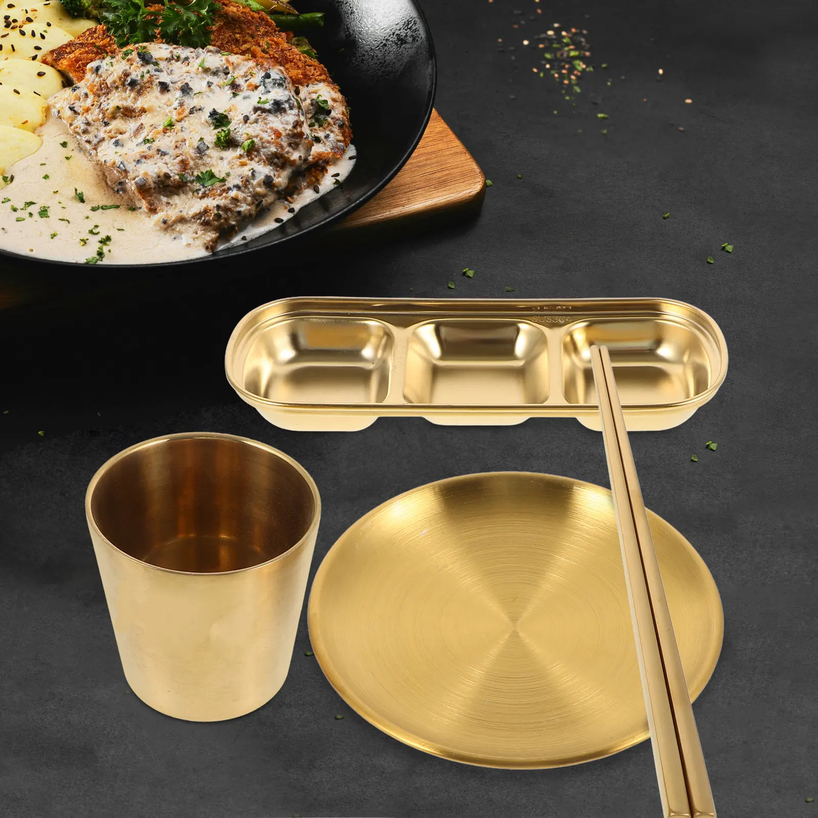 1Set Compartment Sauce Dish Multi-Grid Tableware for Dipping Condiments Snack Bowls Appetizer Plates Kitchen Storage Stackable