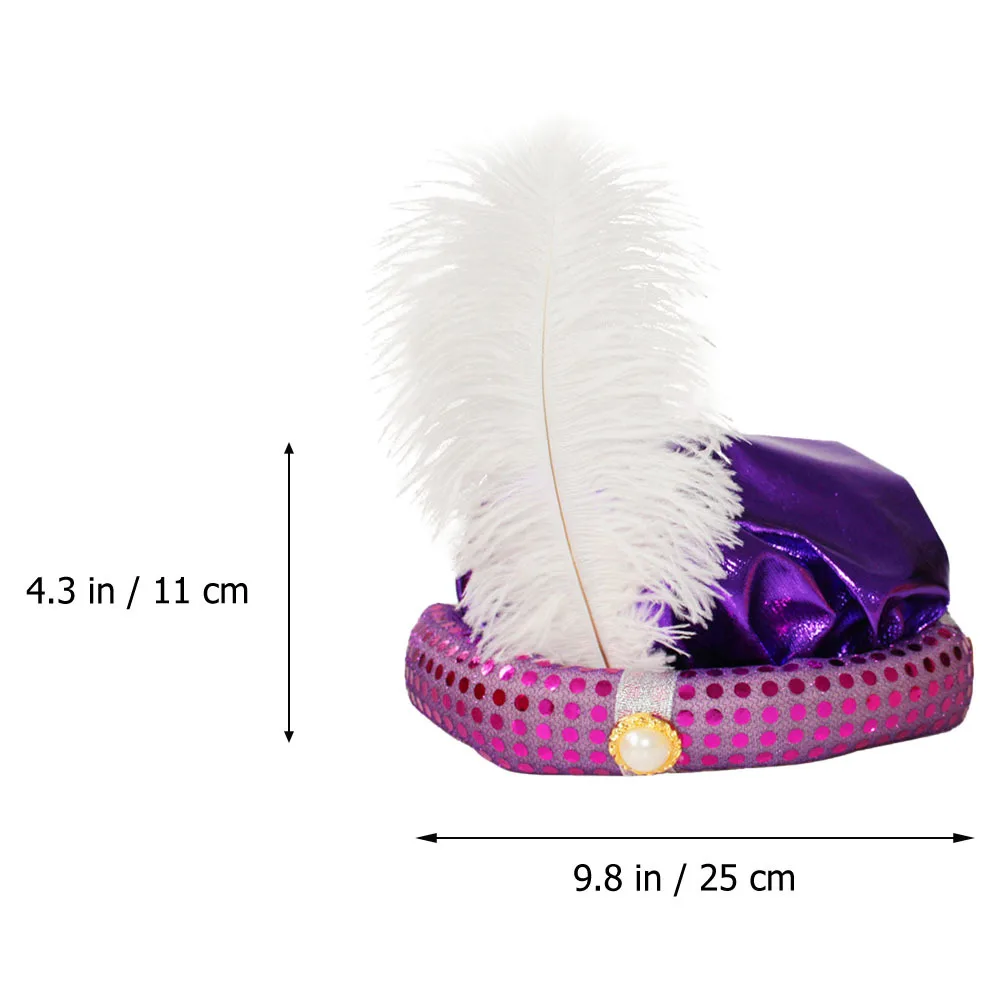 2 pcs Hat Stage Performance Accessories Premium Reflective Sequins For Halloween Cosplay Party Stage Performance Accessories