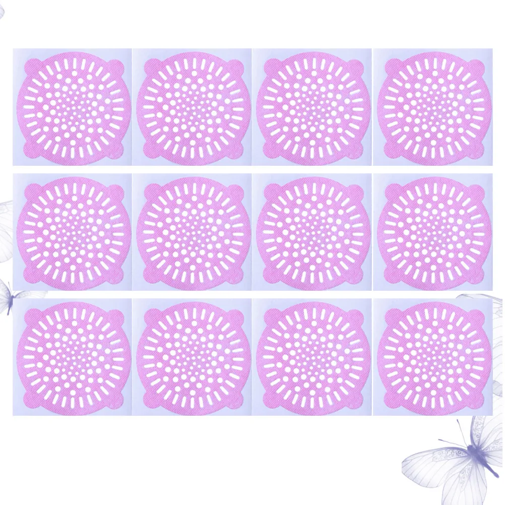 30Pcs Floor Drain Filter Sticker Hair Catcher Non-Woven Adhesive Mesh Screen for Bathroom Kitchen Sink Anti-Clog Quick Clean