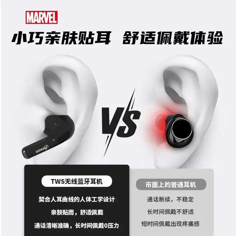 Disney animation Captain America Black Panther Marvel in-ear sports running game true wireless Bluetooth headset birthday gift